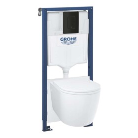 GROHE - Start Round Set předstěnové instalace, klozetu Start Round, sedátka Softclose a tlačítka Even, matná černá 103847SH00