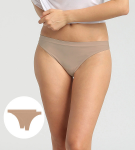 Dámská tanga 2 ks DIM SEAMLESS THONG 2x - DIM - tělová L