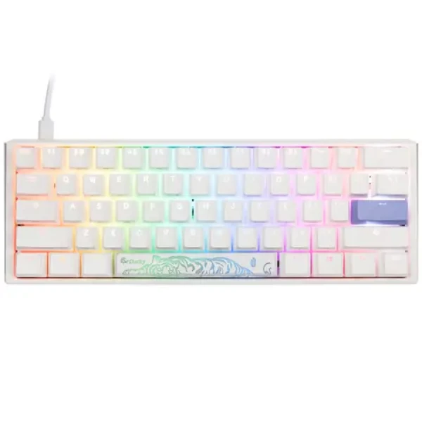 Ducky One 3 Classic Mini Cherry MX-Red bílá / herní klávesnice / podsvícená / mechanická / drátová USB-C / US (DKON2161ST-RUSPDPWWWSC1)
