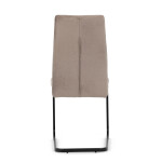 Židle jídelní, cappucino látka, černý kov