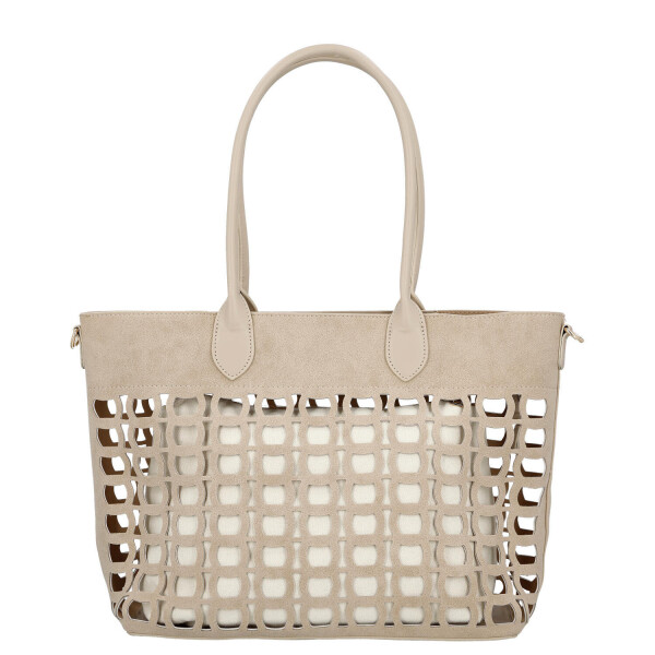 Moderní dámská kabelka na rameno Margita, krémová