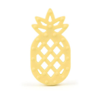 Silikonové kousátko - krémově žluté - ananas - 84 x 44,5 x 10 mm - 1 ks