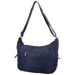 Trendy dámská textilní crossbody kabelka Coveri Iballa, tmavě modrá