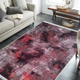 DumDekorace Moderní koberec do obývacího pokoje červeno-černý - URBAN ART Šířka: 60 cm | Délka: 100 cm