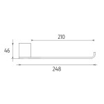Nimco Kibo černá mat držák na ručníky 25 cm Ki-14060g-90 Ki-14060g-90