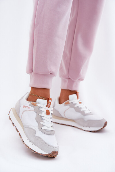 Semišové Lehké Sportovní Boty Pro Ženy Big Star RR274235 HI-POLY SYSTEM Béžové 41