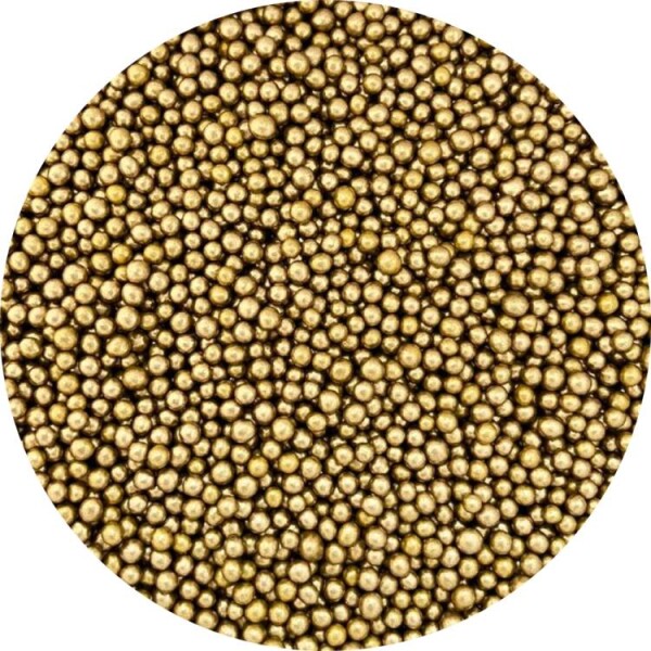 Dortisimo 4Cake Cukrové perly zlaté 3-4 mm (80 g) Besky edice