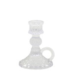 Chic Antique Svícen Handles Clear, čirá barva, sklo