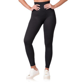 Dámské módní legíny RELAX & GO RIB OPTIC LEGGINGS - BELLINDA - černá L
