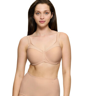 Dámská podprsenka Modern Soft+Cotton W01 - BROWN - tělová 00EP - TRIUMPH NEUTRAL BEIGE 90D