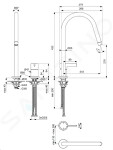 IDEAL STANDARD - Gusto Dřezová baterie, 2-otvorová instalace, ocel BD422GN