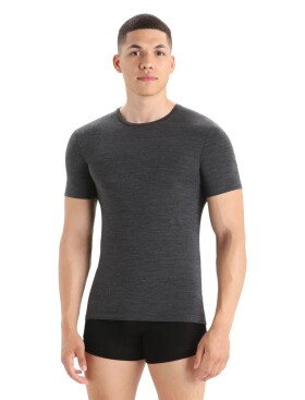 Pánské merino tričko s krátkým rukávem ICEBREAKER Mens Anatomica SS Crewe, Jet Heather velikost: XXL