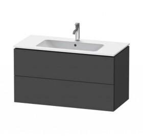 DURAVIT - L-Cube Umyvadlová skříňka 55x102x48 cm, 2 zásuvky, grafit mat LC624204949