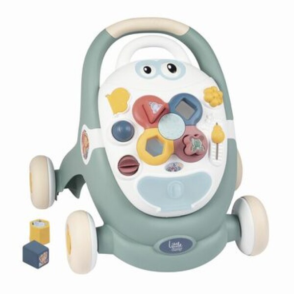 SMOBY 210207 Croc Baby Walker MiniKiss 3in1 Chodítko a kočárek pro panenku s brzdou