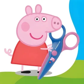 Staedtler Noris Junior 965 Peppa Pig modrá/růžová / Dětské nůžky / 10 cm / od 2 let (965 40BKL1)