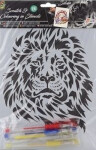 Vyškrabávací obrázek s gelovými pery - Tygr