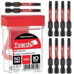 Tvardy Rázové bity T25 / Bity / 50 mm / Ocel S2 / Box 10 ks (5901477193248)