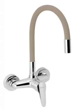 NOVASERVIS - Dřezová baterie s elastickým ramenem 150mm, béžová-chrom 94480,0BE