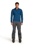 ICEBREAKER Mens 400 RealFleece Descender LS Zip, Atlantis velikost: M