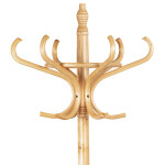 Věšák dřevěný stojanový, masiv topol a bříza, přírodní odstín, výška 185 cm