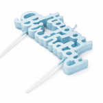 Dortové svíčky Happy Birthday modré