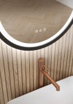 CERSANIT - Zrcadlo CREA II LED 50x80 ČERNÉ MATNÉ OVAL S1058-034