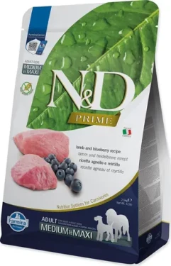 ND Prime Dog Lamb Blueberry Adult Medium Maxi 2,5 kg / Granule pro dospělé psy středních a velkých plemen (L4-52461)