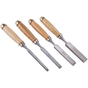 LEVIOR 19450 Dláta s dřevěnou rukojetí, sada 4ks, 8 - 25mm