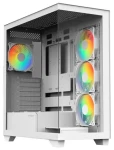 BitFenix Ceto bílá / PC skříň / ATX / 4x 120 mm FRGB / 2x USB 3.0 / USB-C / bez zdroje / průhledná bočnice (BFC-CET-500-WWGSW-4F)
