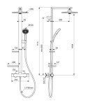 IDEAL STANDARD - Ceratherm ALU+ Sprchový set s termostatem, 26x26 cm, 2 proudy, rosé BE210RO