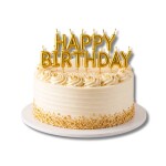 Dortisimo Svíčky Happy Birthday zlaté (13 ks)