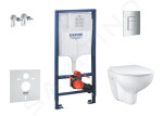 GROHE Solido Set předstěnové instalace, klozetu sedátka Ceramic, softclose, tlačítko Even, chrom