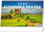 NOTIQUE Stolový kalendár Slovenská krajina 2026, 23,1 x 14,5 cm (PGS-35718-SK)