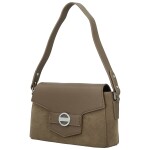 Módní dámská koženková kabelka na rameno Harper, taupe