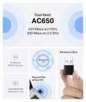 Mercusys MA20NB AC650 Nano / USB WiFi adaptér / Bluetooth 5.0 / 433+200 Mbps / USB 2.0 (MA20NB)