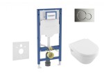 GEBERIT - Duofix Set předstěnové instalace, klozetu Architectura a sedátka softclose, tlačítko Sigma01, lesklý chrom SANI11CK1101