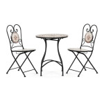 Zahradní set, kov, keramická mozaika, US1600 SET