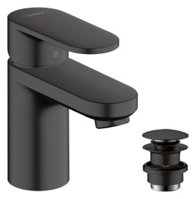HANSGROHE - Vernis Blend Umyvadlová baterie s výpustí Push-Open, CoolStart, matná černá 71598670