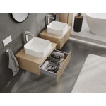 MEXEN/S - Rivel koupelnová skříňka pod umyvadlo 60, 1 šuplík, reliéf , dub 91A20-06023-1-BF81