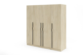 Šatní skříň Braga BR1 - Se zásuvkami Barva korpusu: Dub Cremona, Úchytky: Kovové