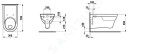 Laufen - Pro Liberty Závěsné WC Handicap, 700x360 mm, bílá H8209530000001