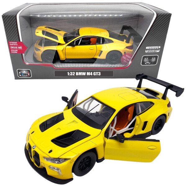 Kovový model - 1:32 BMW M4 GT3 žluté - Sparkys