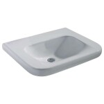 IDEAL STANDARD - Contour 21 Umyvadlo bezbariérové 65x56 cm, bez otvoru pro baterii, bez přepadu, bílá S253401
