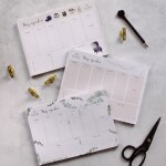 Bella Rose Stolní týdenní plánovač Eukalyptus - SK, zelená barva, papír