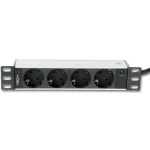 Techly 100464 / Zásuvkový panel do racku / 1U / 4x Schuko / 250V/16A / 1,8 m (100464)