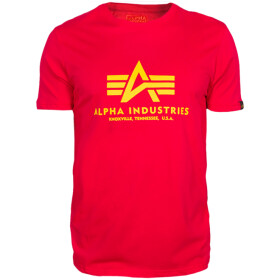 Alpha Industries Tričko Basic T-Shirt speed red L