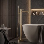 REA - Volně stojící baterie Lungo Diamond Brush Gold REA-B2246