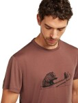 ICEBREAKER Mens Mer Core SS Tee Canoe Companions, Carob velikost: L
