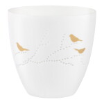 Räder Porcelánový svícen Gold Birds Large, bílá barva, porcelán