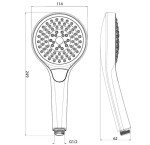 VILLEROY & BOCH - Verve Showers Sprchová hlavice, 3 proudy, chrom TVS10900100061